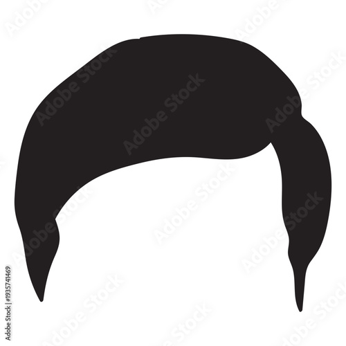 Regular men hair silhouette