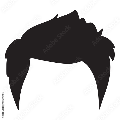 Men hair style silhouette