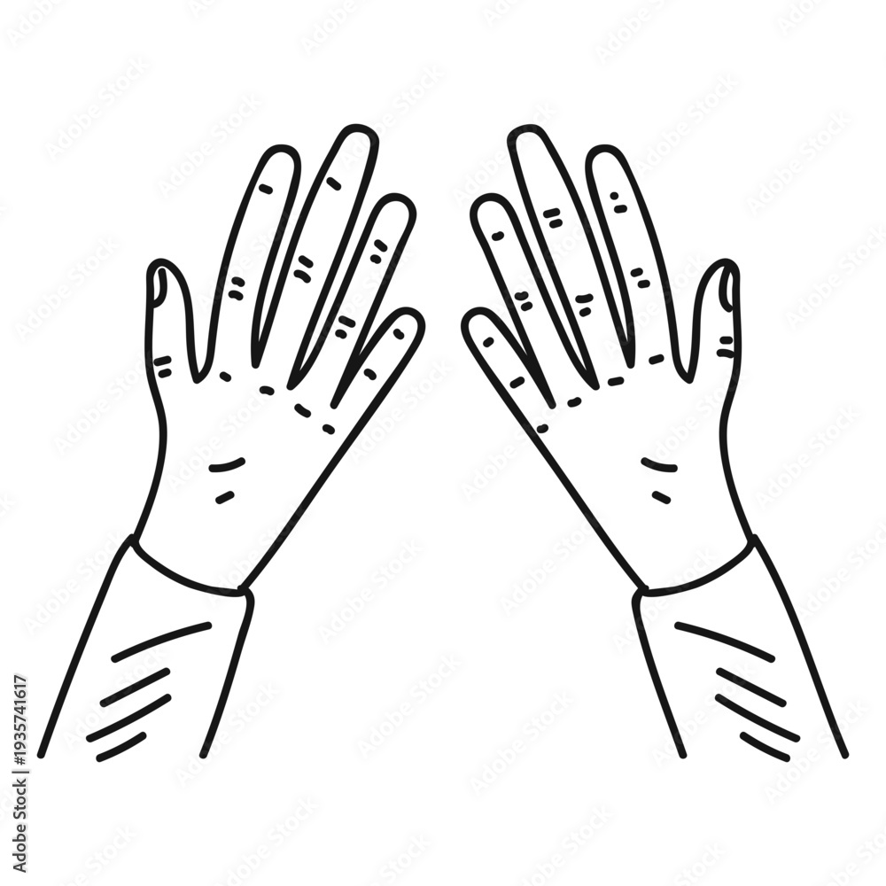 Obraz premium Two hands doodle