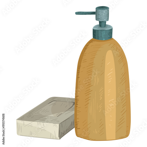 Bottle soap illustration