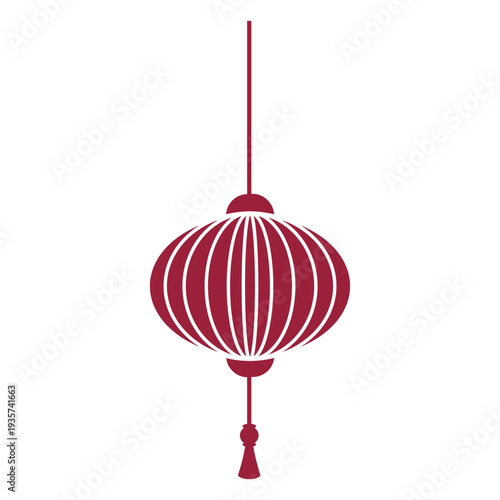 Chinese lantern tassel silhouette