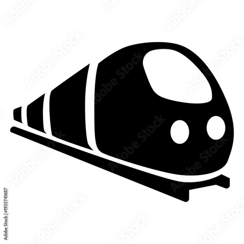 Electric train wagon railway silhouette