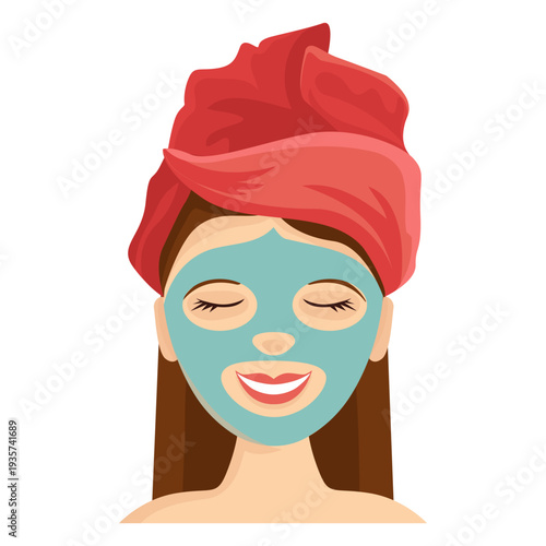 Face mask illustration