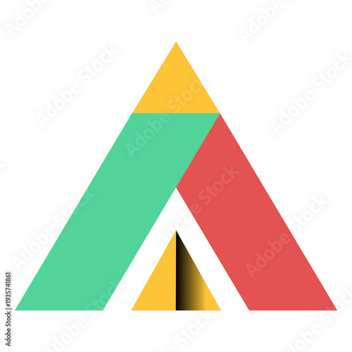 Pyramid triangle parallelogram trapezium apex flat