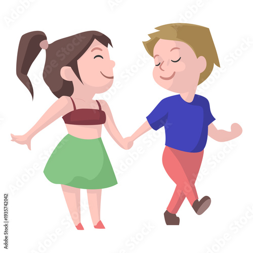 Boy girl friendship walk flat