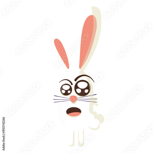 Easter bunny cartoon illustration easter