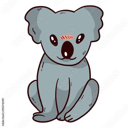 Photography Cute koala leg ear nose flat
