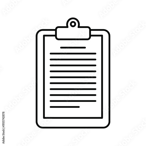 Clipboard with blank lines ready for notes or reminders