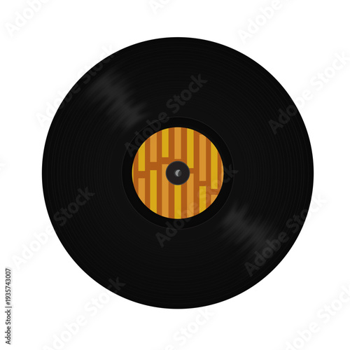 Vinyl record stripe illustration
