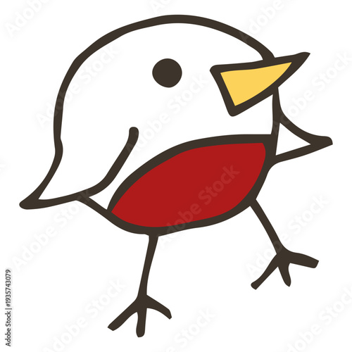 Chicken beak wing sketch