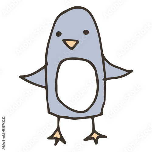 Penguin wing beak sketch bird