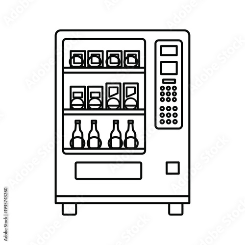 A vintage-style beverage vending machine stocked with various drink options