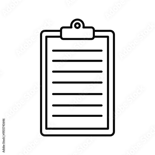 A simple clip board with blank lines waiting to be filled with notes or reminders