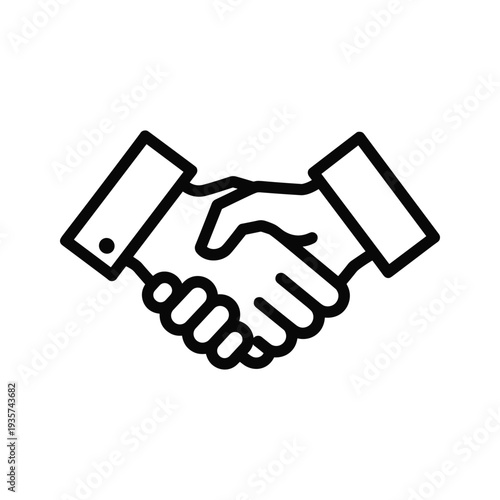 Two hands shaking in a firm and formal handshake agreement