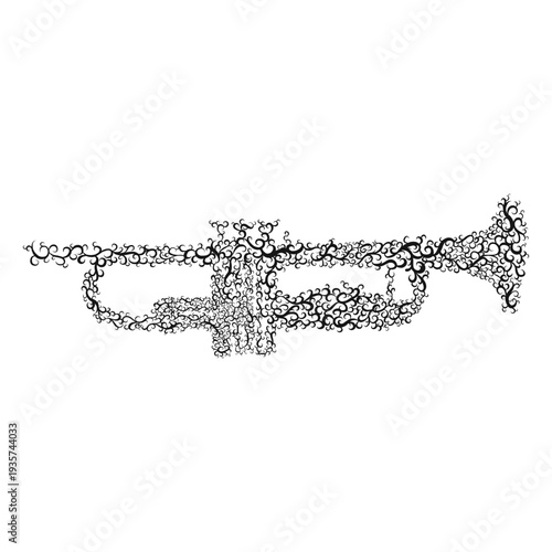 Trumpet musical instrument swirl
