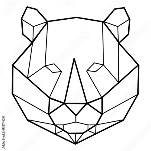 Tiger head polygonal