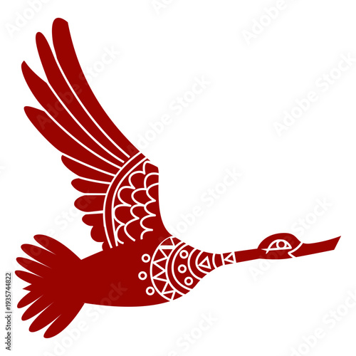 Duck drake wild duck beak wing flying pattern detailed silhouette bird