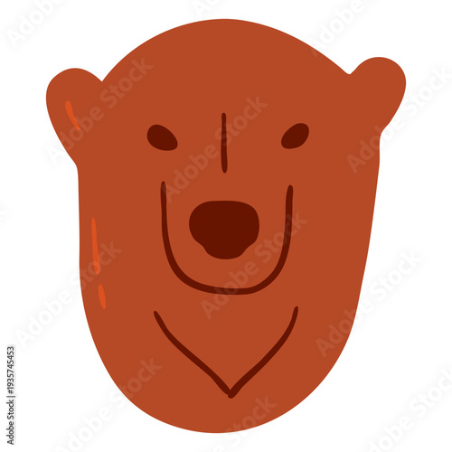 Bear fur grizzly flat