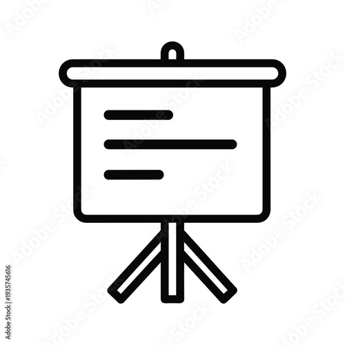 A flip chart mounted on a tripod for presentations or brainstorming sessions