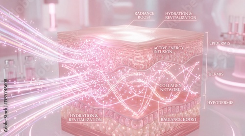 Canvas Print Radiance boost hydration revitalization active energy infusion collagen network