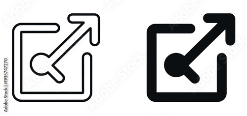External Link Icon Symbol Logo Vector Illustration for Web Design