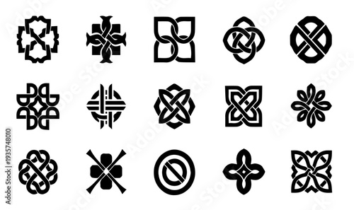 Celtic Knot Vector Illustration Silhouette Design for Ancient Symbol Branding Creative Abstract Tribal Ornament for Logo Web Print