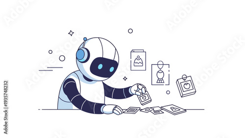 Robotic technology sorting digital images with ai precision and efficiency