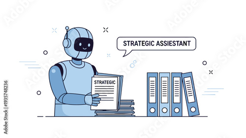 Robotic assistant organizing files in office environment