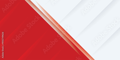 Tableau sur toile Abstract blank background design in red and white colors using gradients to give it a touch of dimensional look, suitable for text placement and slide show presentations