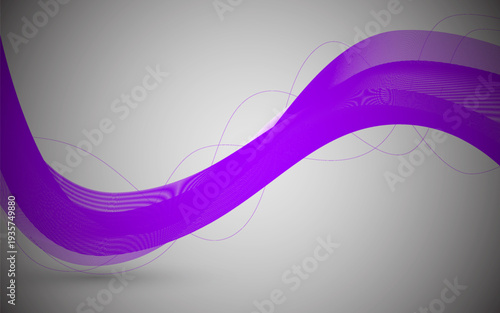 Abstract flowing wavy line design for AI, equalizer, audio recorder, voice assistant concepts. Vector wallpaper.