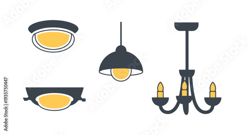 Ceiling Light Line creative modern abstract illustration
