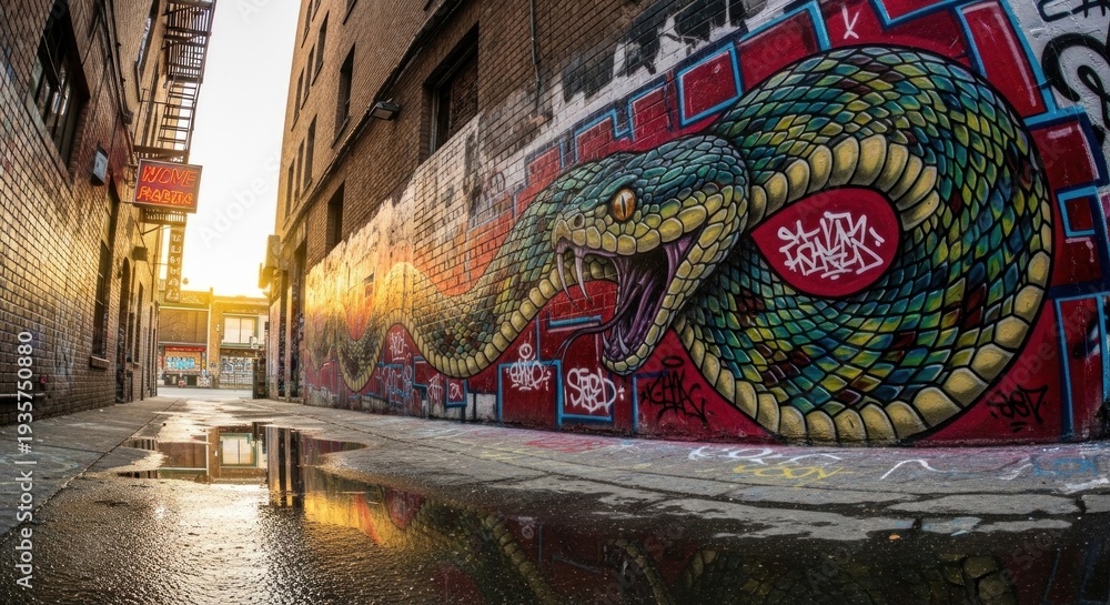 Fototapeta premium graffiti on the street