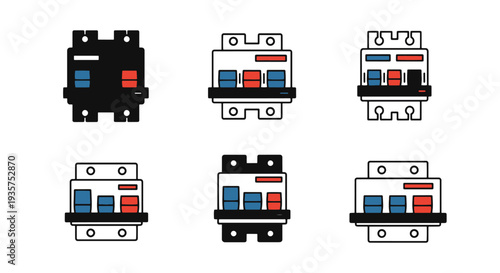 Circuit Breaker Line minimal abstract clean illustration