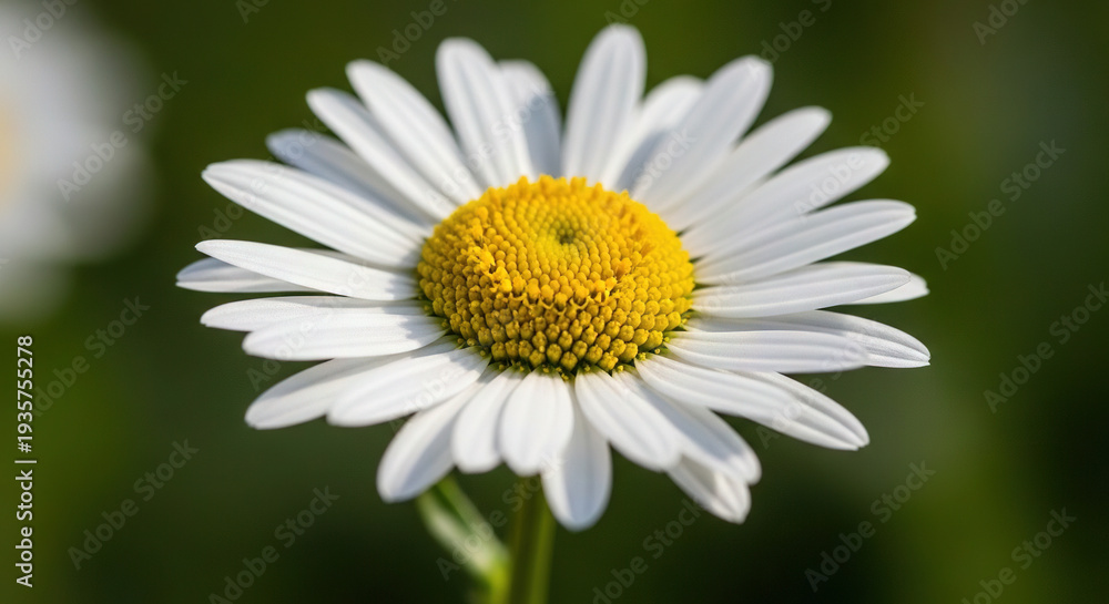 Obraz premium White Daisy Flower in Close-Up with Yellow Center