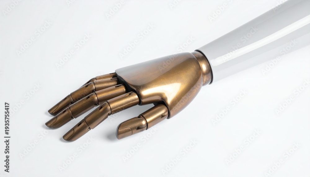Fototapeta premium Robot Hand with Metallic Copper Fingers.