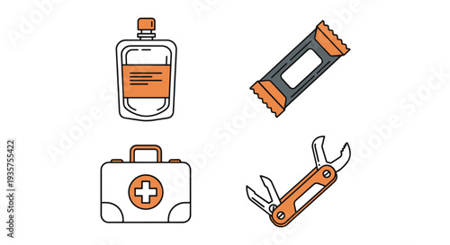 Emergency Ration abstract modern style illustration