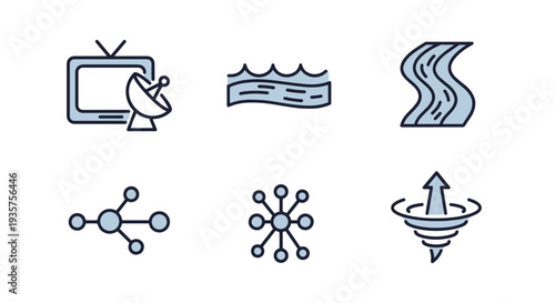 Channel Line art clean creative tone vector