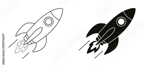 Rocket Symbol Icon Vector Design for Apps and Websites