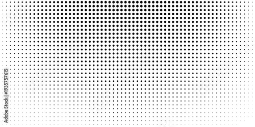 Set of halftone dots gradient pattern texture isolated on white background. Straight dotted spots using halftone circle dot raster texture. Vector blot half tone collection.