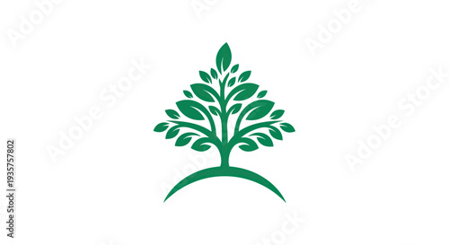 Green tree logo on white background