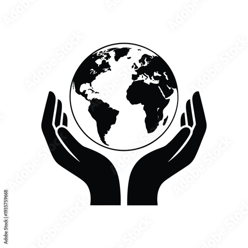 Hands cradling the earth a symbol of global care and protection