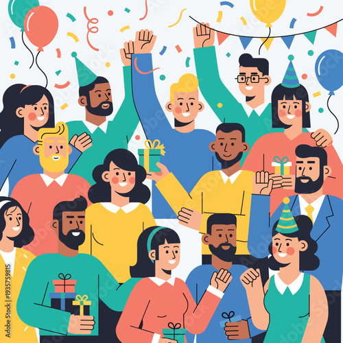 Group of People Celebrating Party Together.