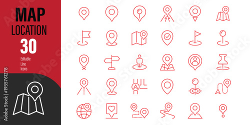 Location or map pin icon symbol set. Location pointer. Black and red location icon set on white background. Vector illustration. location symbol pin symbol location icon pin icon pin vector location