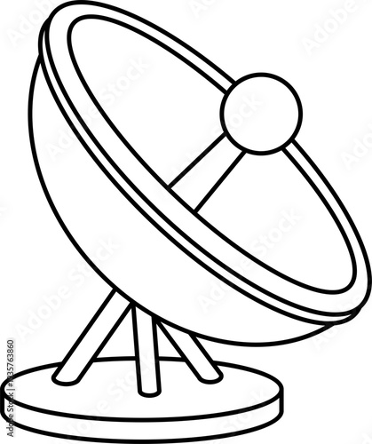 Outline satellite dish