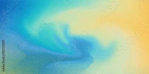 Abstract blurred gradient mesh background in blue and yellow colors of the Ukrainian national flag. Poster or banner template. vector illustration.