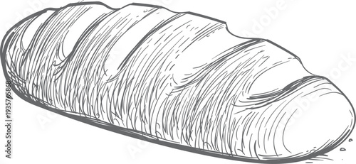 Bread engraving. Hand drawn fresh bakery icon