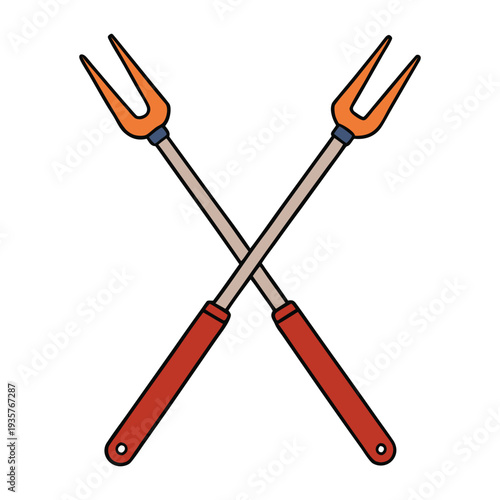 Sturdy barbecue tongs with long handles for safe grilling, perfect for flipping meats, veggies, and more with ease and precision over the hot flames.
