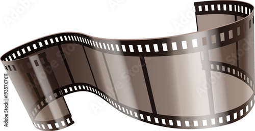 Cinema roll template. Old film blank stripe