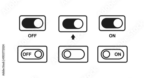 Light Switch Line minimal smooth color vector