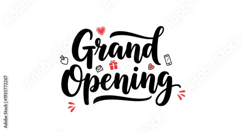 Grand opening typography design
